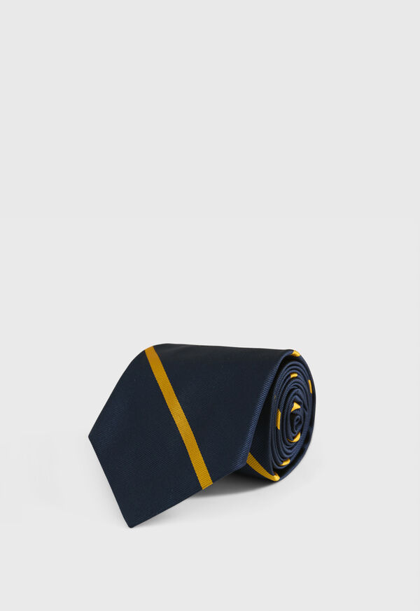 Image of WOVEN SILK REGIMENTAL STRIPE TIE