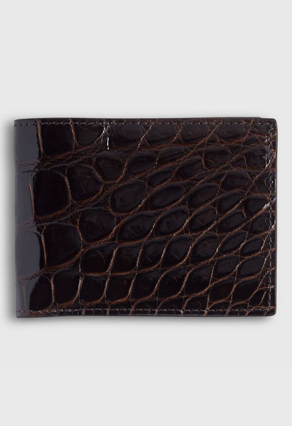 Image of GLAZED ALLIGATOR SLIM BILLFOLD WALLET