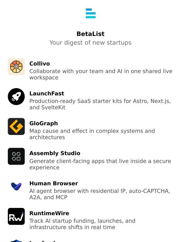 Collivo, LaunchFast, GloGraph, Assembly Studio, Human Browser, and more
