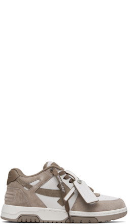 Brown & White 'Out Of Office' Sneakers - Off-White