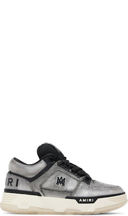 Black Pebbled MA-1 Sneakers - AMIRI