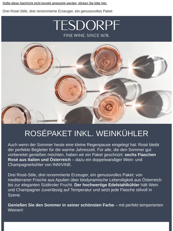 Unser Rosépaket - perfekt für den Sommer