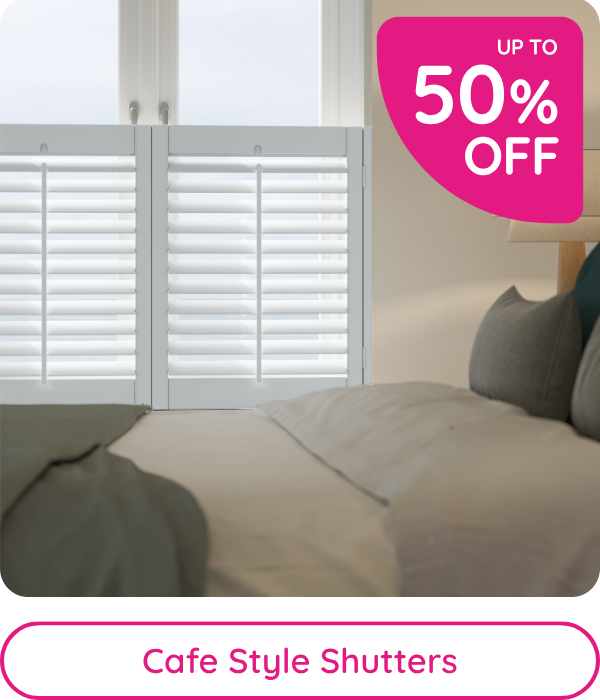 cafe style shutters up to 50% off