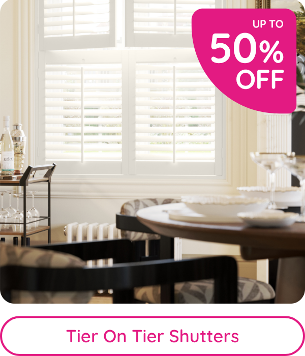 tier on tier shutters up to 50% off