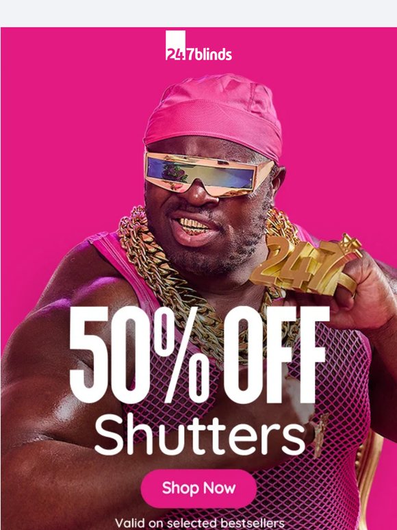 50% OFF Shutters Ending Soon! 🚨