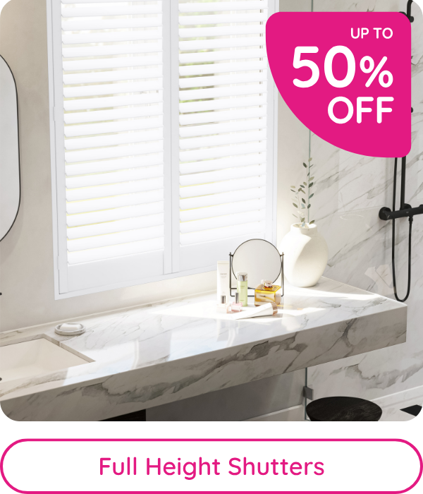 full height shutters up to 50% off