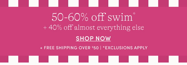 50%-60% off swim