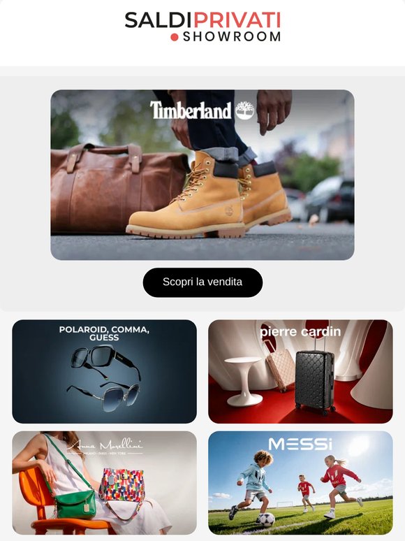 Ciao —: TIMBERLAND, ETRO, GUESS e 17 nuove vendite oggi online