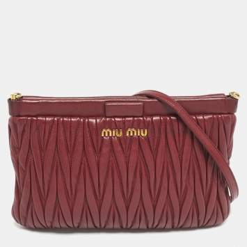 Red Matelasse Leather Frame Cr