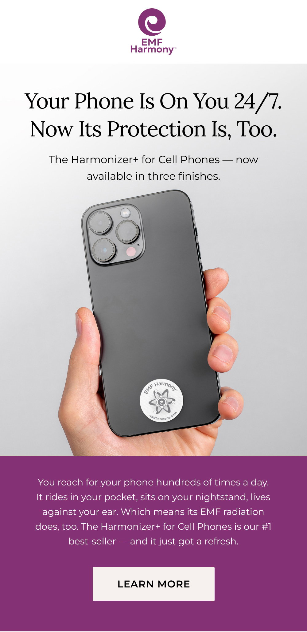 EMF Harmonizer For Cell Phones
