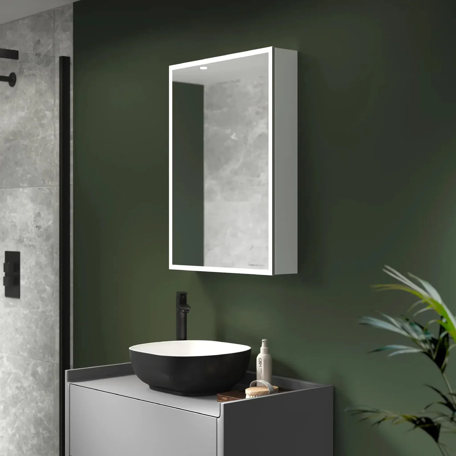 Image of Marcel LED Bathroom Mirror Cabinet