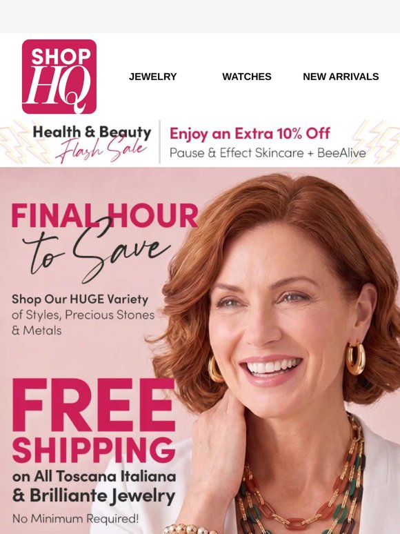 Final Hours Remain: FREE Shipping on Select Jewelry