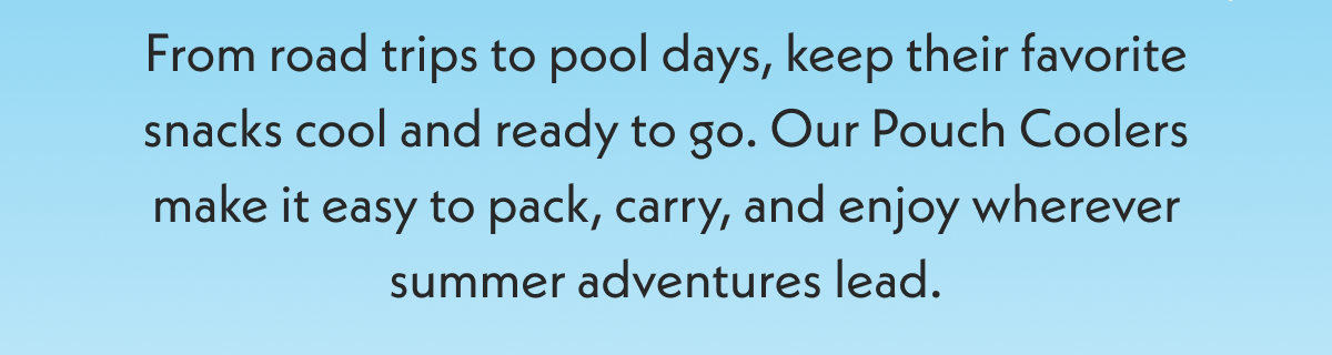 From road trips to pool days, keep their snacks colder. 