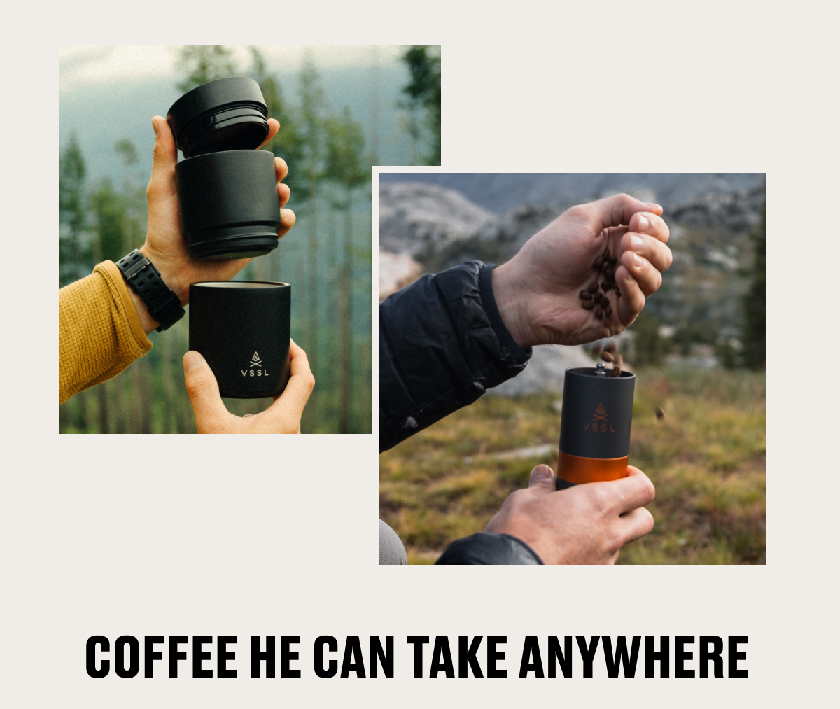 Coffee he can take anywhere