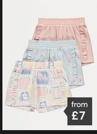 Postcard stamp shorts 3 pack from £7.