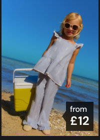 Frill lace chambray top and trousers set from £12.