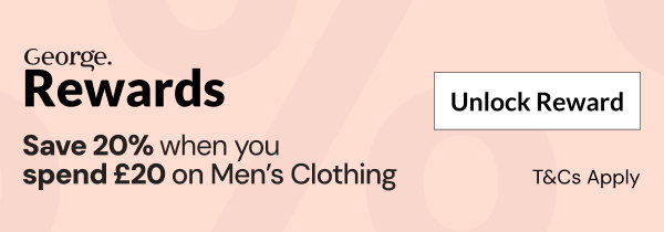 George Rewards. Save 20% when you spend £20 on men's clothing.