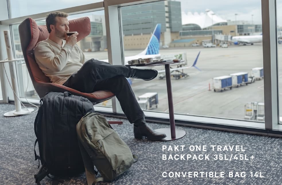 Pakt One Travel Backpack + Convertible Bag 14L