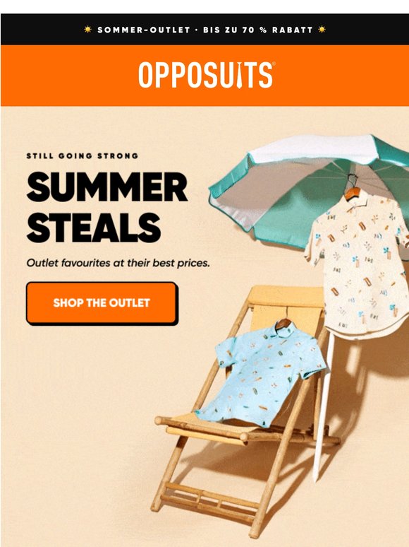 Gute Nachrichten: Sommer-Outfits jetzt im Outlet!