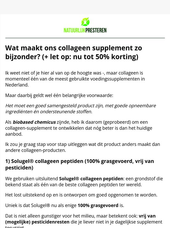 Alle voordelen van dit collageen supplement op een rij 🧬