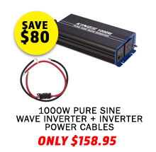 1000W Pure Sine Wave Inverter + Inverter Power Cables