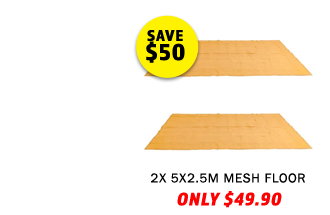 2 x Mesh Flooring 5m x 2.5m