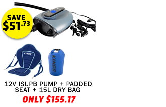 Plus 12V ISUPB PUMP + Padded Seat + 15L Waterproof Dry Bag