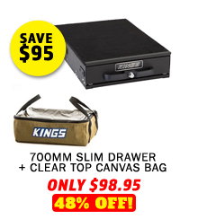 700mm Slim Drawer + Clear Top Canvas Bag
