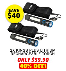 2x Plus Lithium Rechargeable Torch