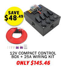 12V Compact Control Box + 25A Wiring Kit