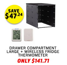 Drawer Compartment Large + Wireless Fridge Thermometer