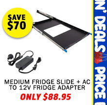 60L Fridge Slide + AC to 12V Fridge Adapter