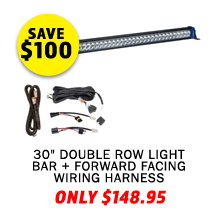 30 Double Row Light Bar + Plug N Play Wiring Harness