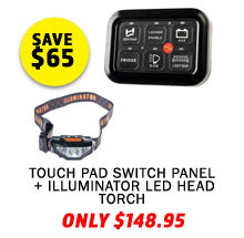 Touch Pad Switch Panel + Illuminator LED Head Torch