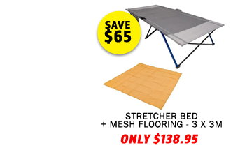 Stretcher bed + Mesh Flooring - 3 x 3m