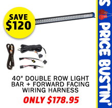40 Double Row Light Bar + Plug N Play Wiring Harness