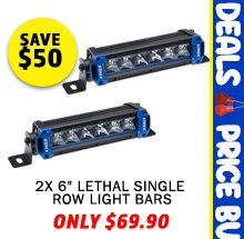 2x 6 Lethal Single Row Light Bar