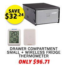 Drawer Compartment Small + Wireless Fridge Thermometer