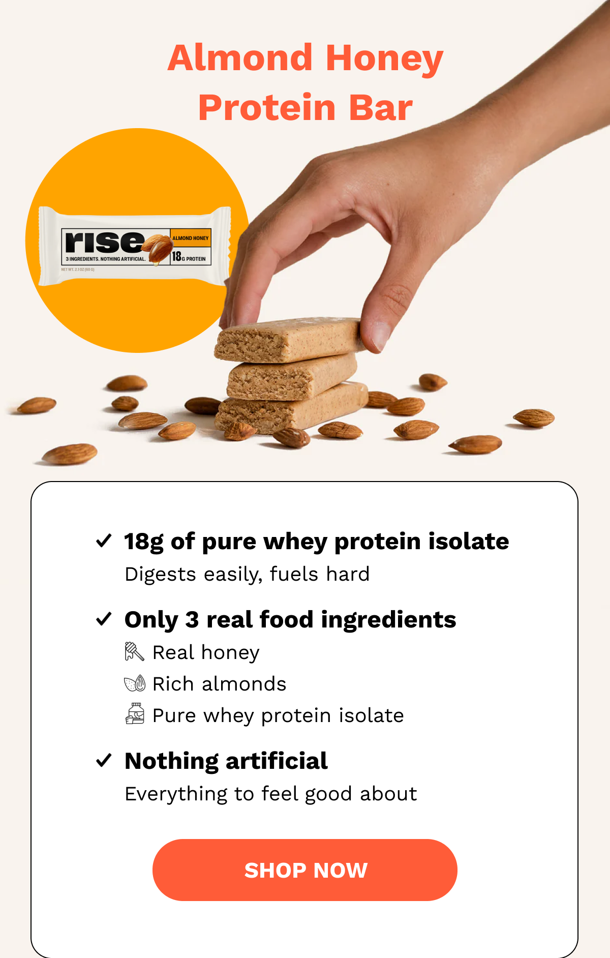 Almond Honey Protein Bar