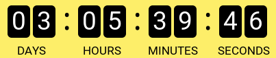 Time counting down to midnight 5th June