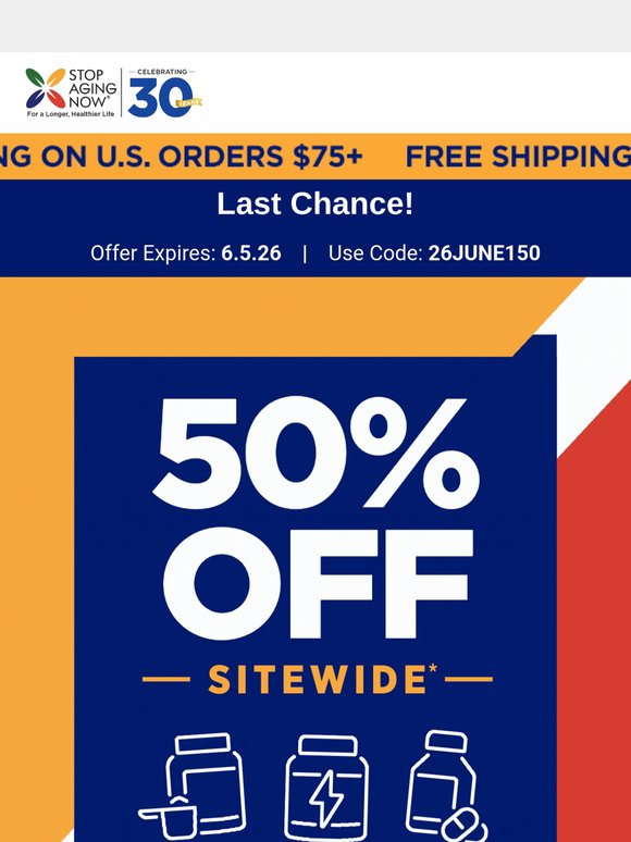 50% off products you love