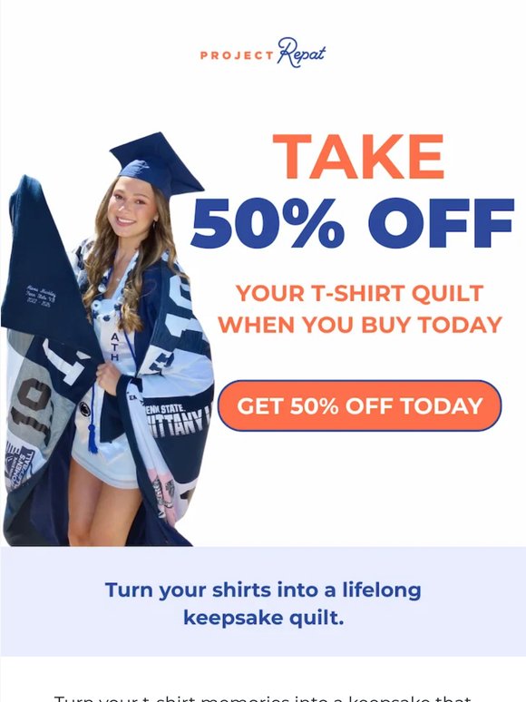 Transform Shirts into Quilts – 50% OFF!