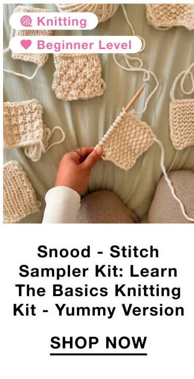 Snood - Stitch Sampler Kit: Learn The Basics Knitting Kit - Yummy Version 1