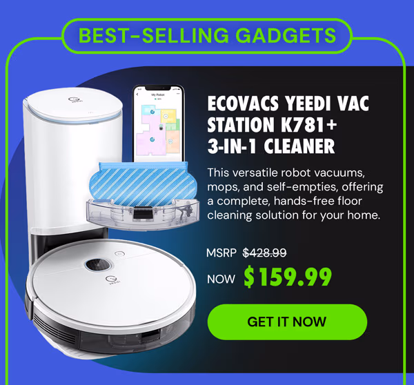 Ecovacs Yeedi Vac Station K781+ 3 in 1 Cleaner