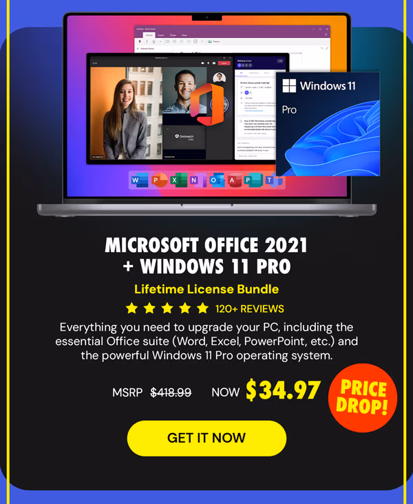 The Ultimate Microsoft Office Professional 2021 for Windows: Lifetime License + Windows 11 Pro Bundle