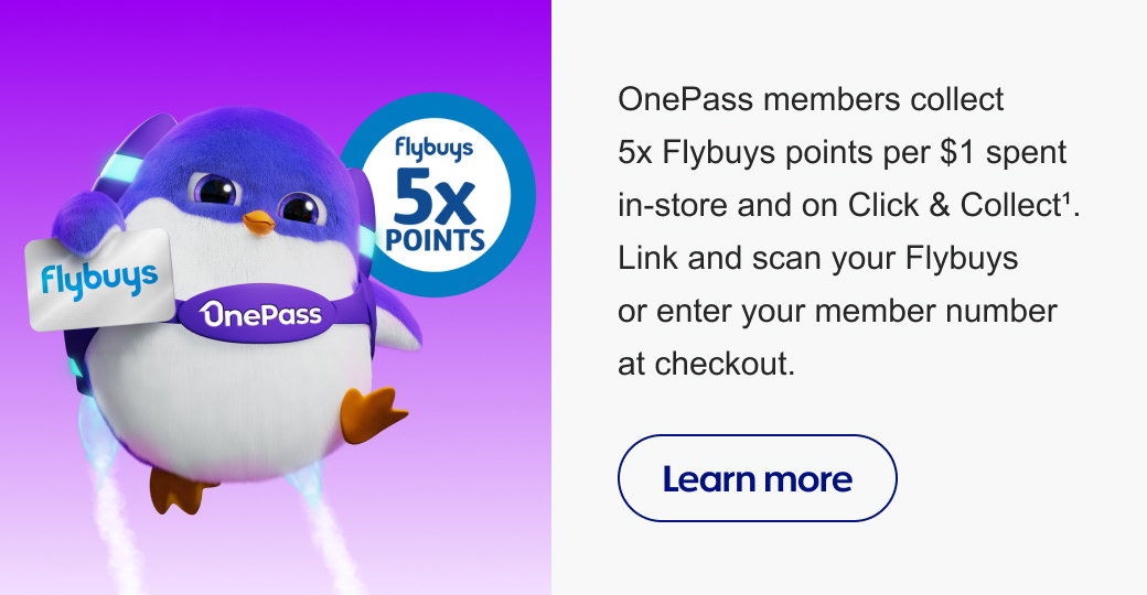 Collect 5x Flybuys points when you shop in-store or online