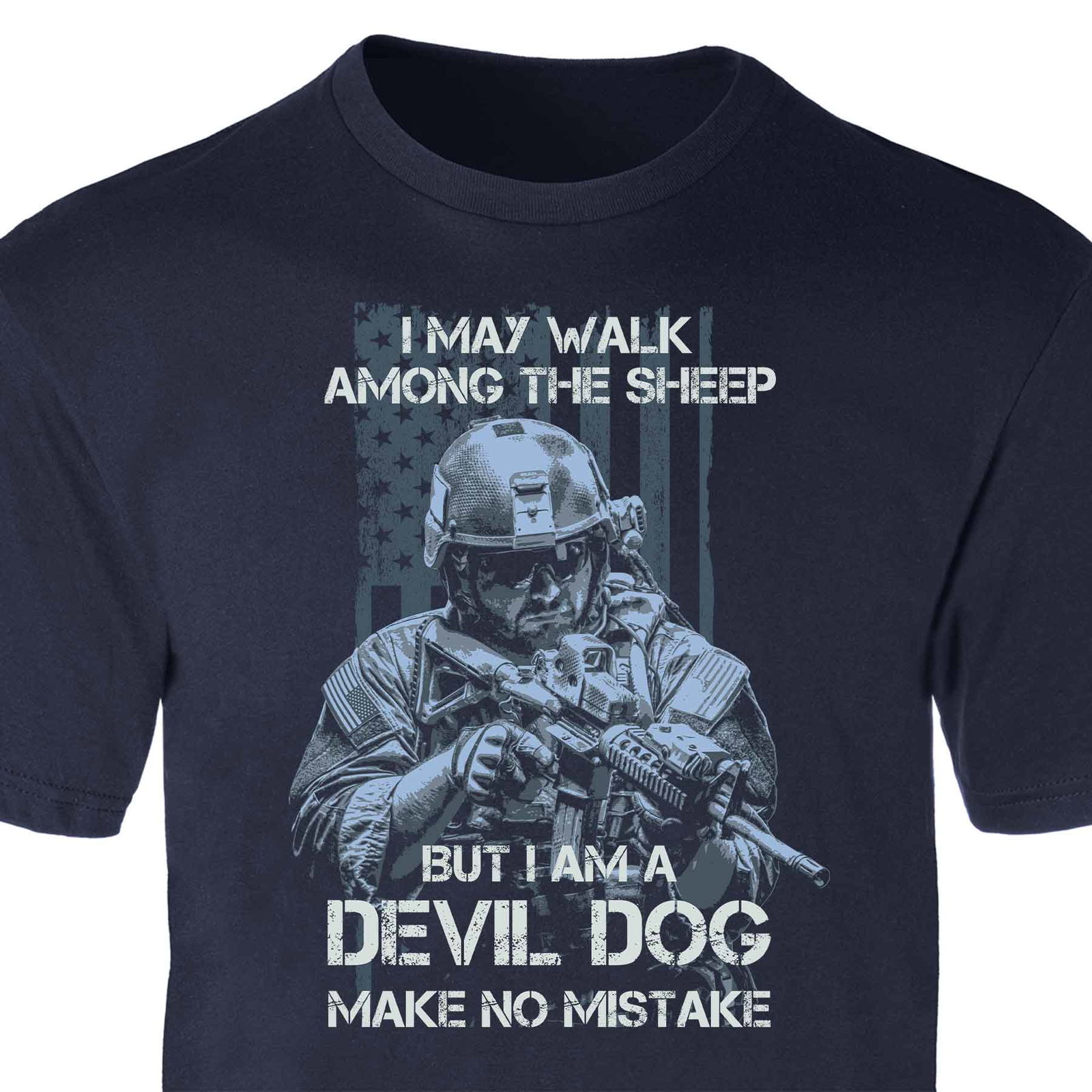 Image of Devil Dog Make No Mistake Full Front T-shirt