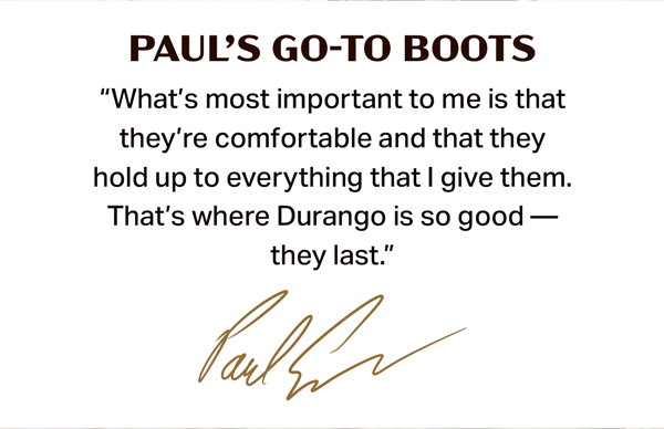 Paul's Go-To Boots Quote