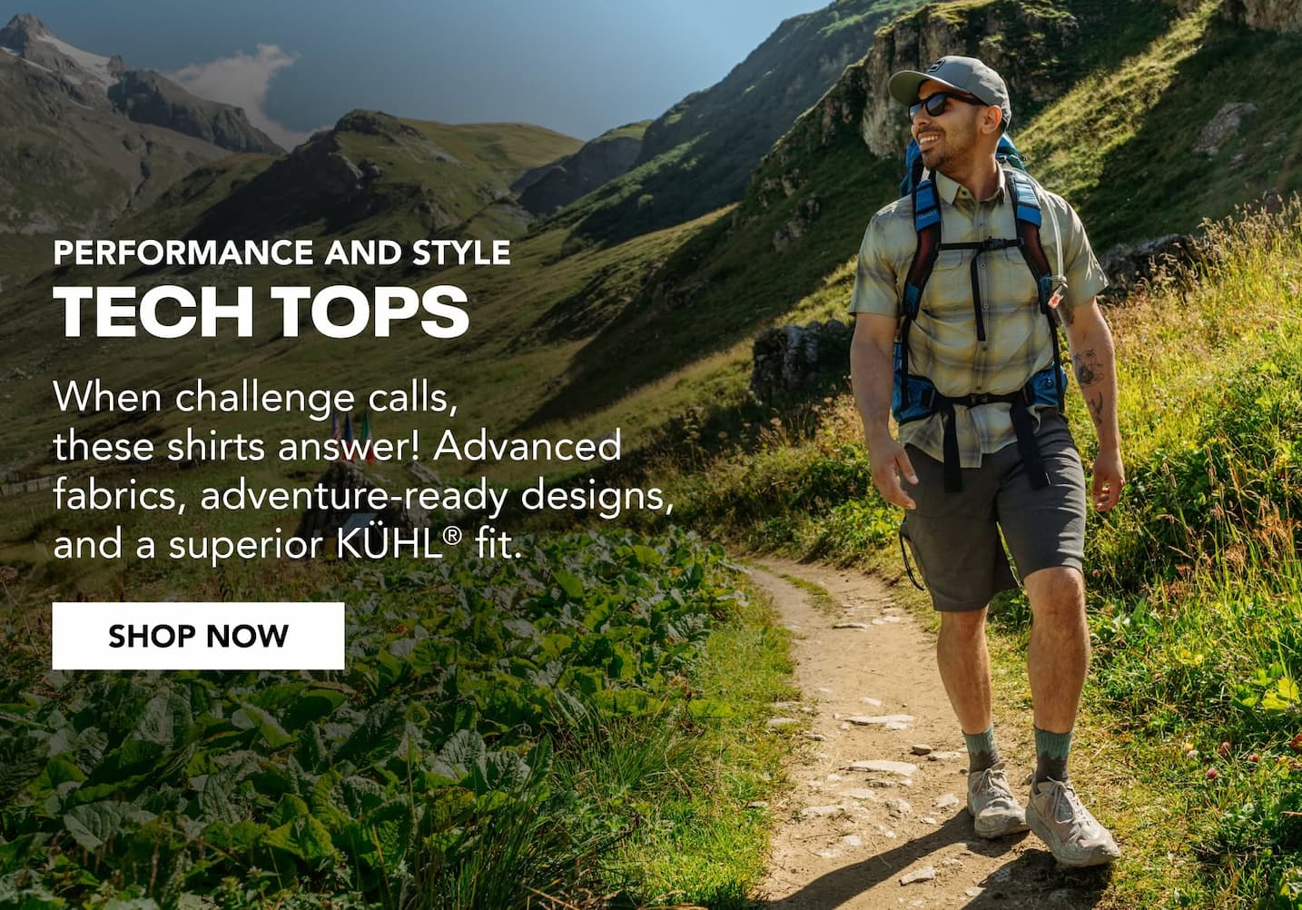Performance And Style Tech Tops. When challenge calls, these shirts answer!