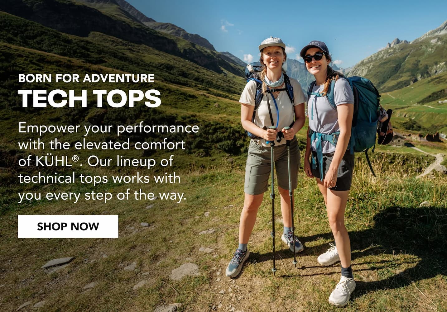 Born For Adventure Tech Tops. Empower your performance with the elevated comfort of KUHL.